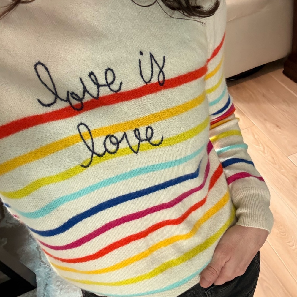 Lingua Franca Cashmere Sweater - Love is Love